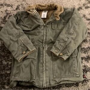 Old Navy Infants Olive Green Zip Field Cargo Jacket 4T
